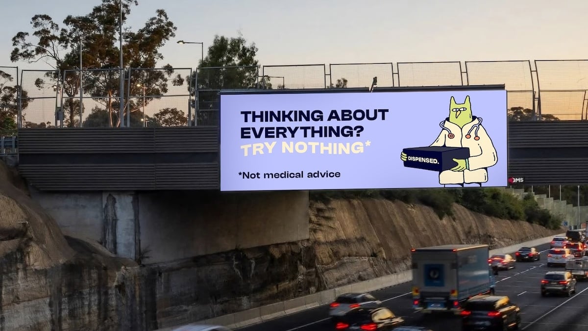 Dispensed 'This Is Not Medical Advice' campaign billboard